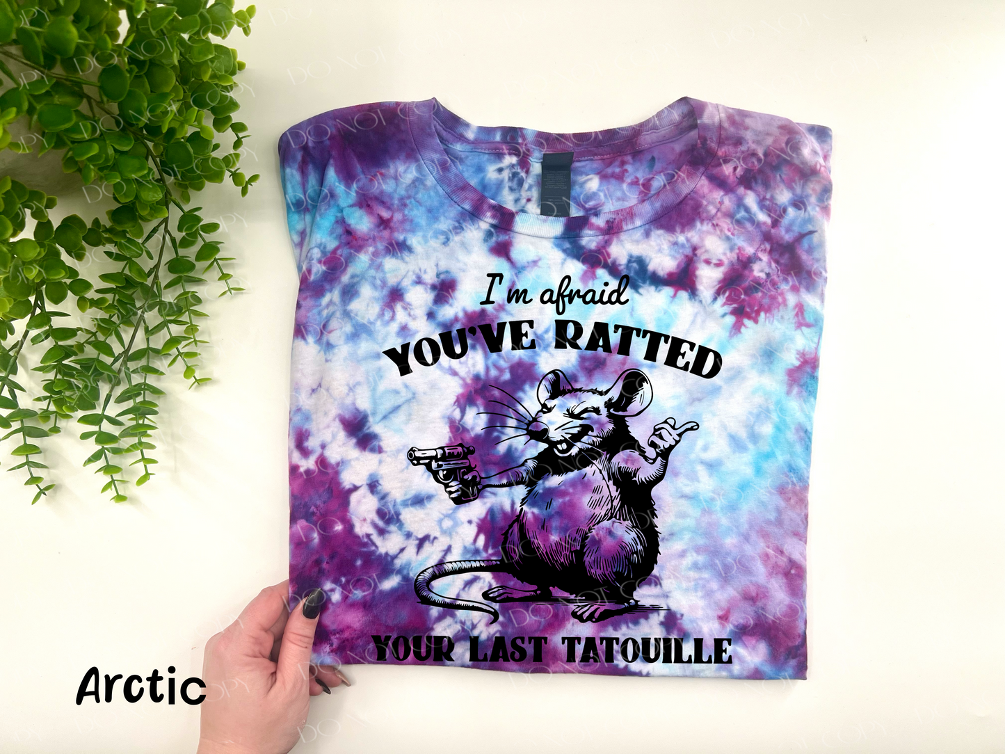 I’m Afraid You’ve Ratted Yours Last Tatiuille - Heart Throb Ice Dyed Tshirt - YOUTH & ADULT