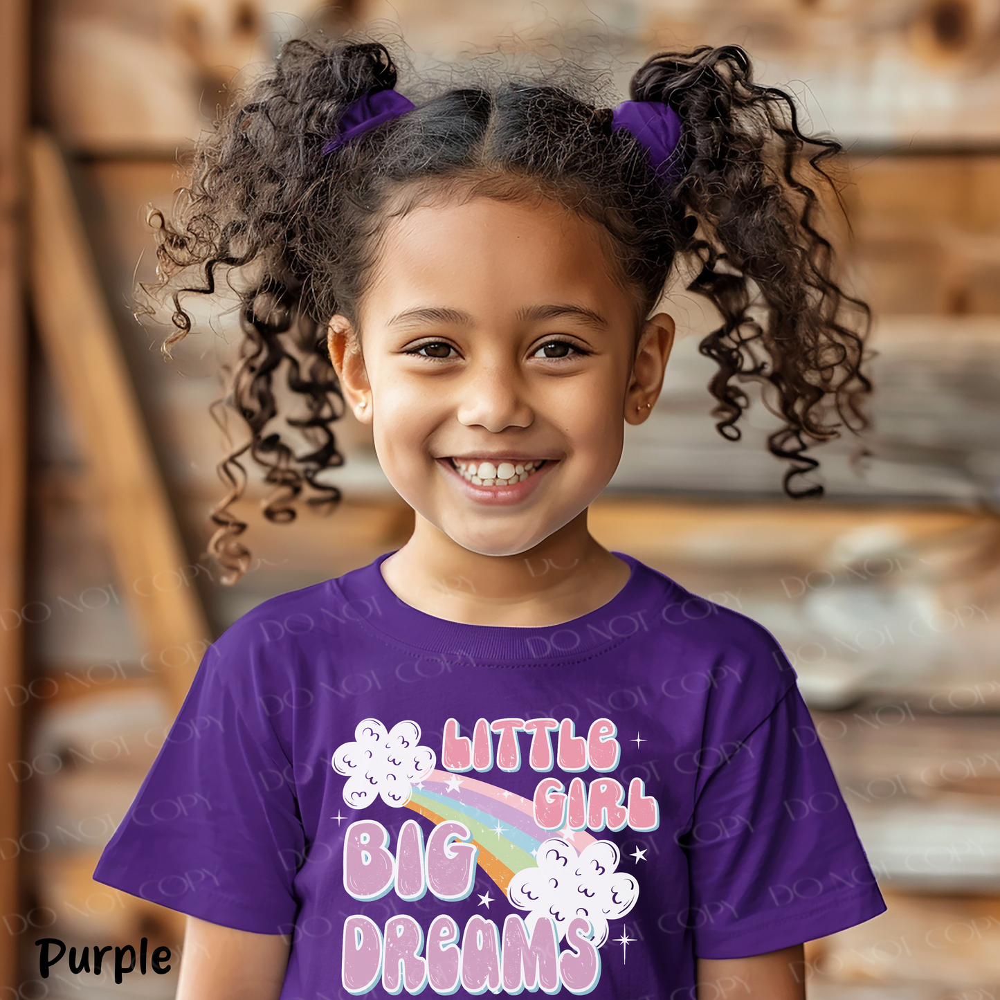 Little Girl Big Dreams - Purple - YOUTH