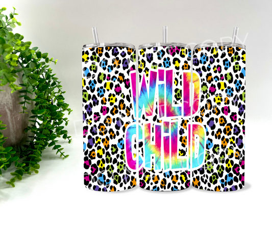 Wild Child Leopard Rainbow -  20 oz Tumbler