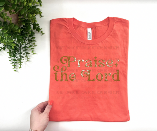 Praise The Lord - Coral Bella Canvas Tshirt