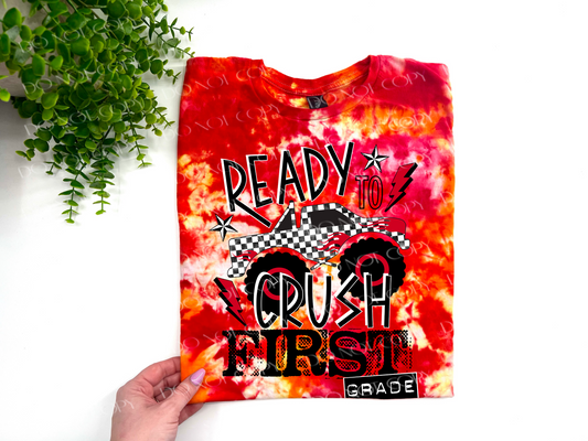 **CUSTOM GRADES** Ready To Crush - Inferno Ice Dyed Tshirt - YOUTH & ADULT