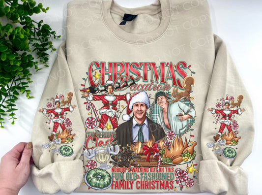 LIMITED TIME: Fun Old Fashioned Family Christmas with Sleeves - Sand Sweatshirt