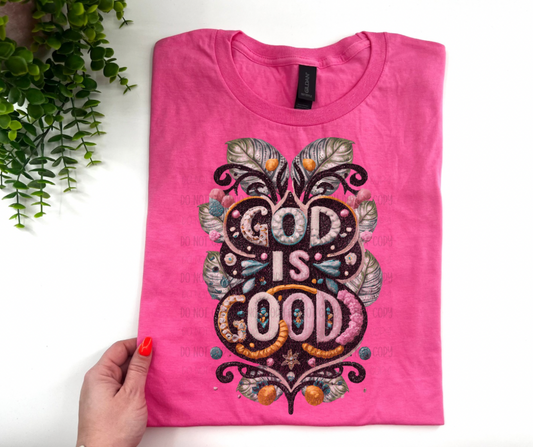 God Is Good - Gildan Softstyle - Azalea
