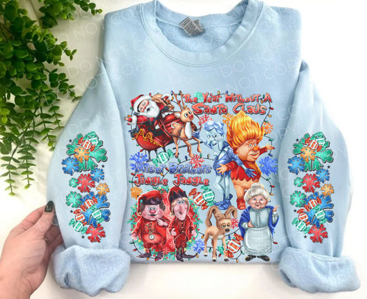 LIMITED TIME: Christmas Brothers with Sleeves - Light Blue Sweatshirt