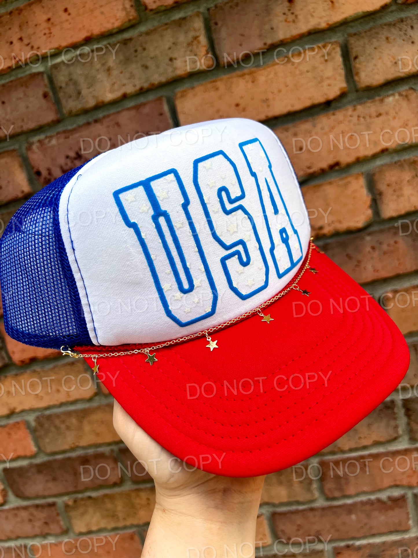 USA Puff Print Trucker Hat ** SHIPS BY 6/27 **