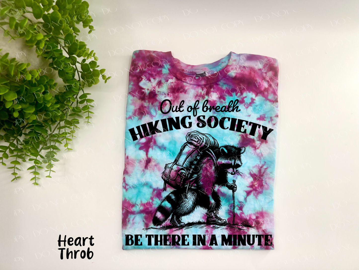 Out Of Breath Hiking Society - Heart Throb Ice Dyed Tshirt - YOUTH & ADULT