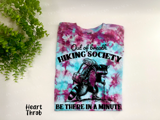 Out Of Breath Hiking Society - Heart Throb Ice Dyed Tshirt - YOUTH & ADULTc