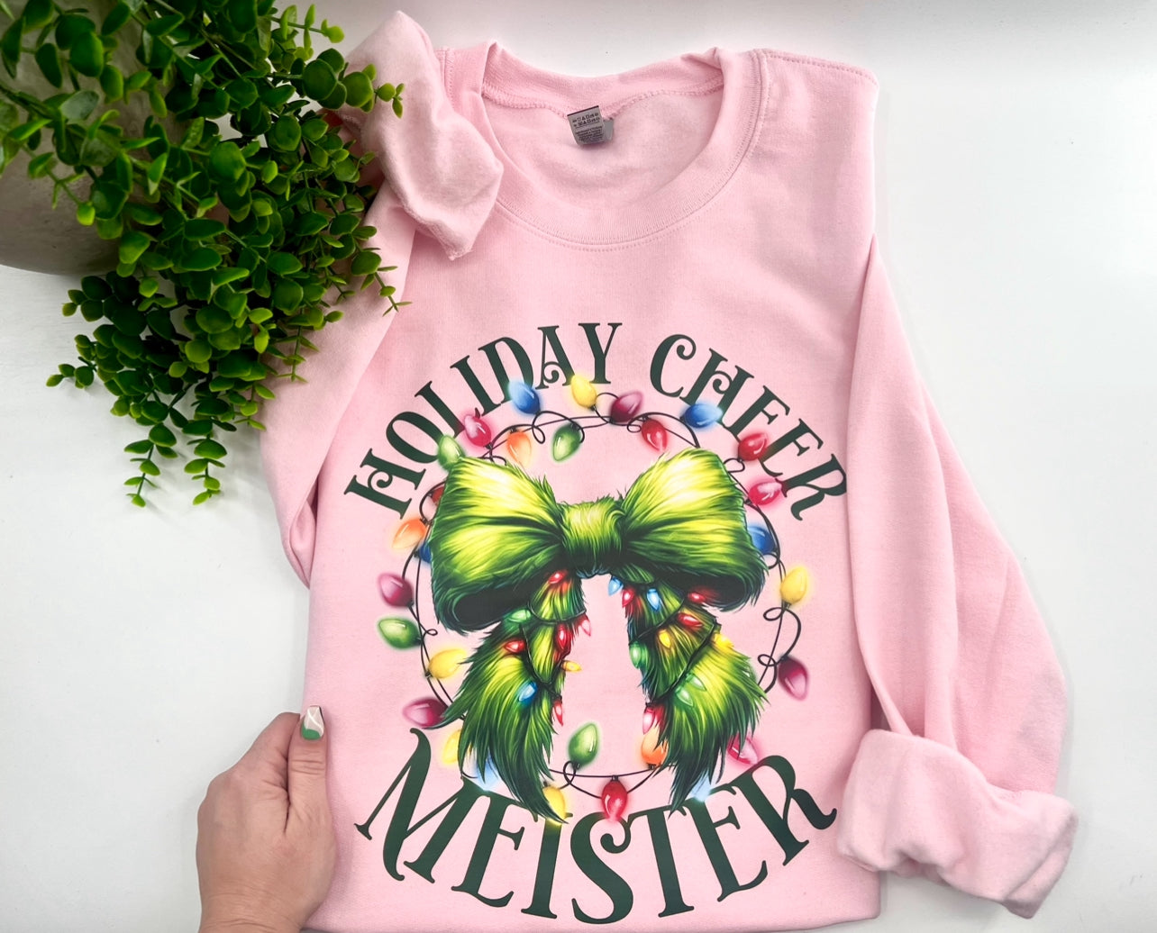 Holiday Cheer Meister - Light Pink Sweatshirt