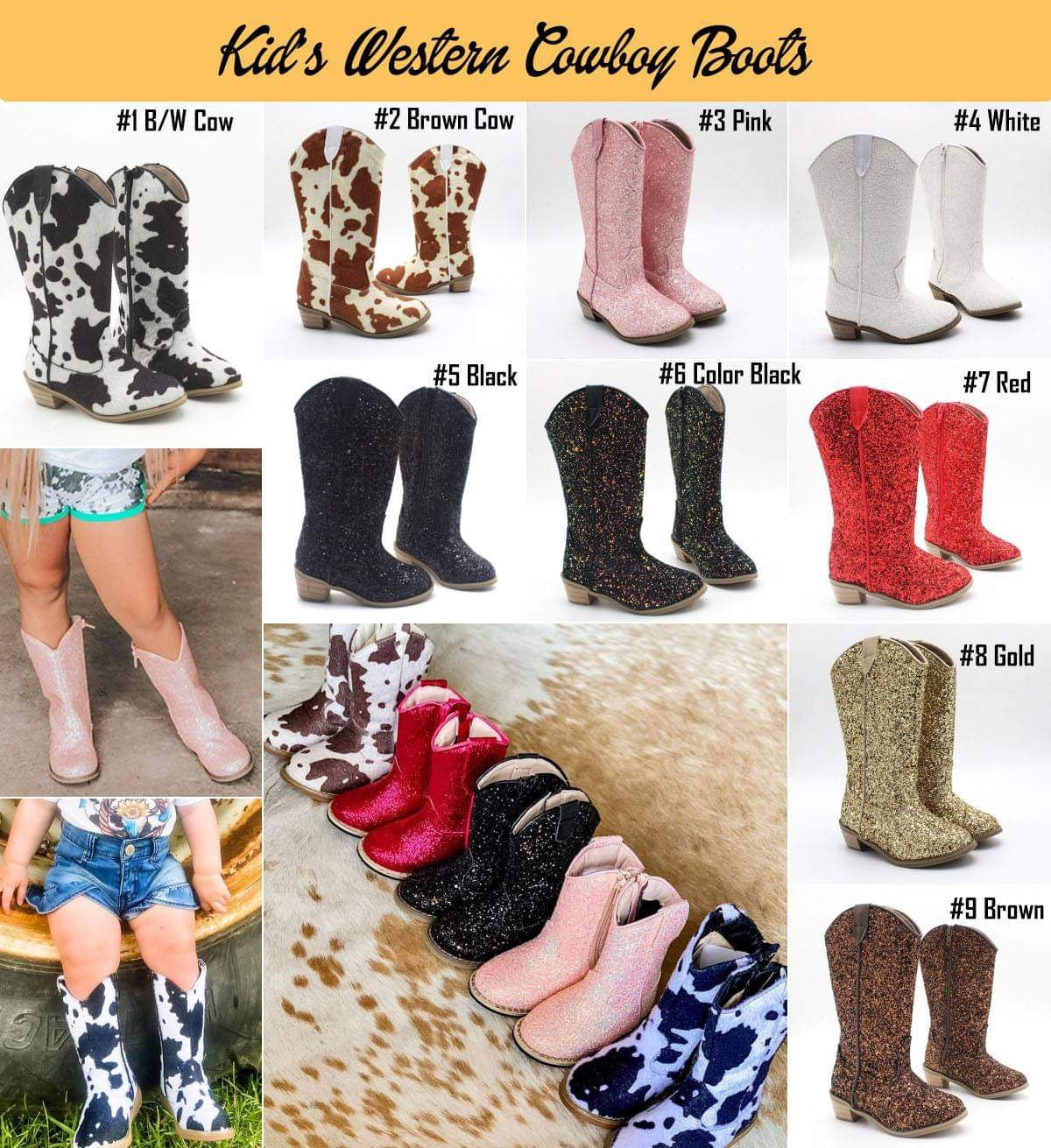 PINK FRIDAY BOUTIQUE PREORDER: Kid’s Western Boots