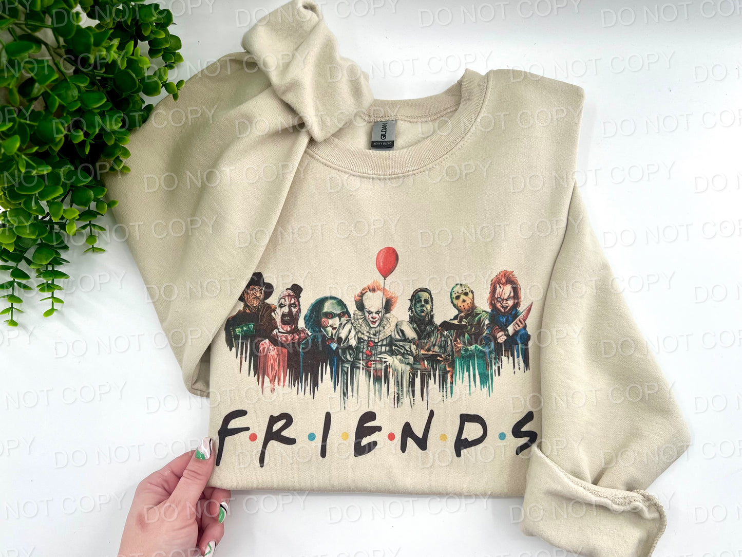 Horror Friends - Gildan Sand Sweatshirt