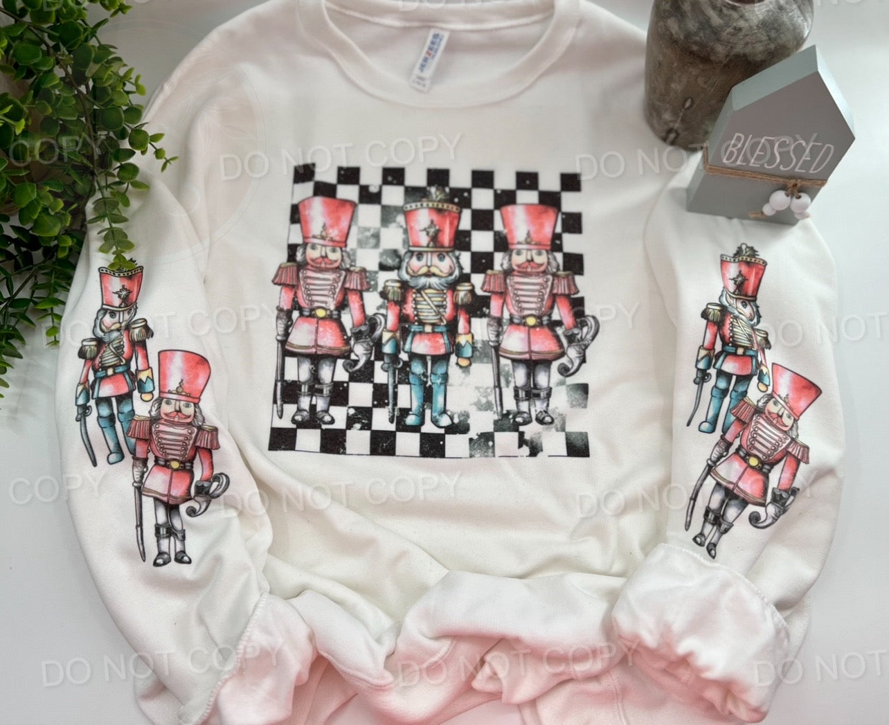 Toy Soldiers With Sleeves - White Sweatshirt