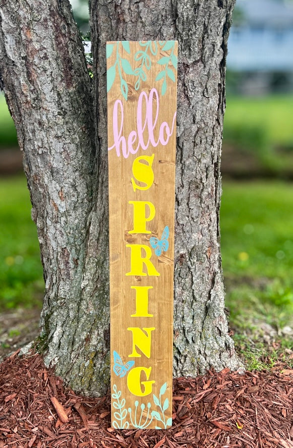Hello Spring - E. American - Porch Sign