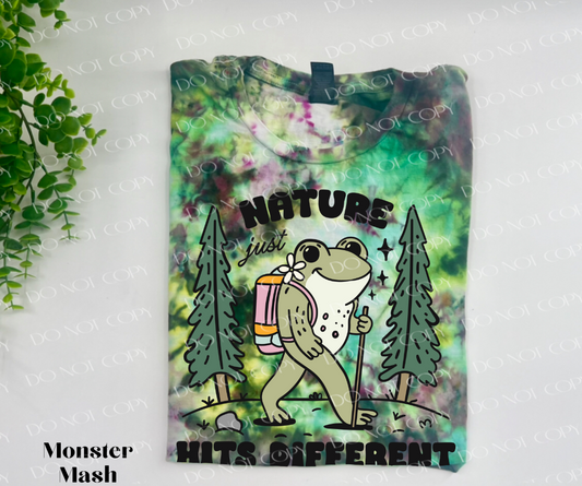 Nature Just Hits Different - Monster Mash Ice Dyed Tshirt - YOUTH & ADULTc