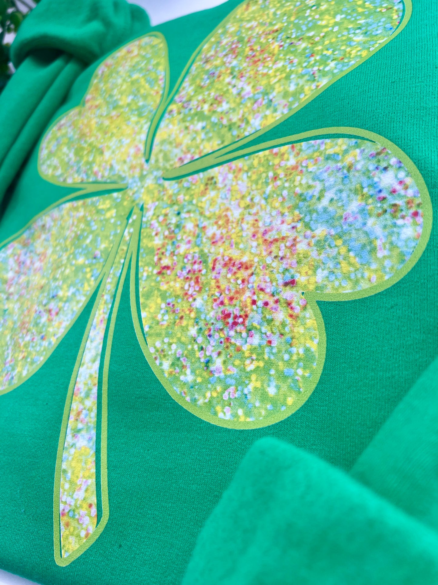 Sparkle Clover - Irish Green Sweatshirt
