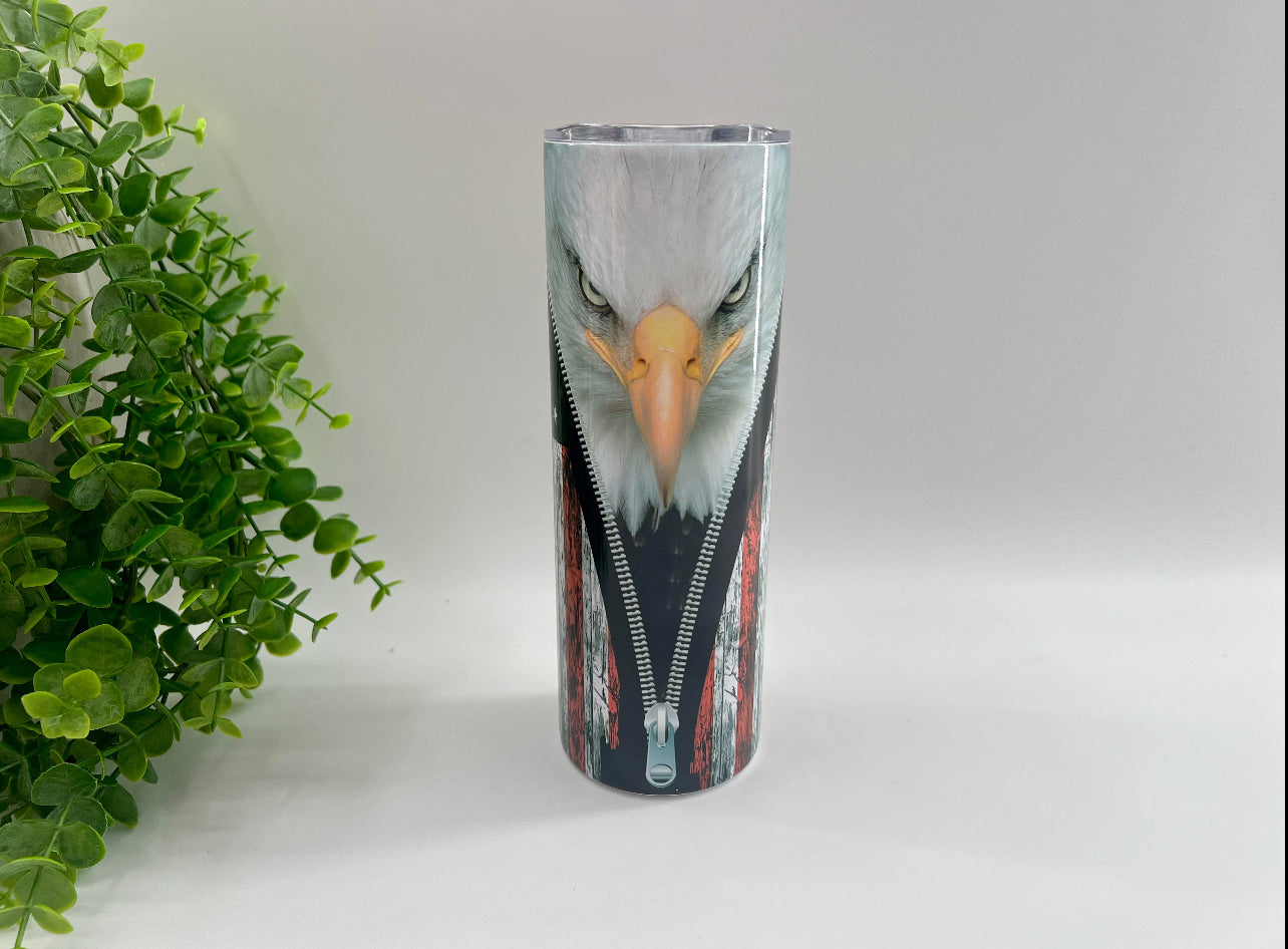 American Flag Eagle - 20 oz Tumbler