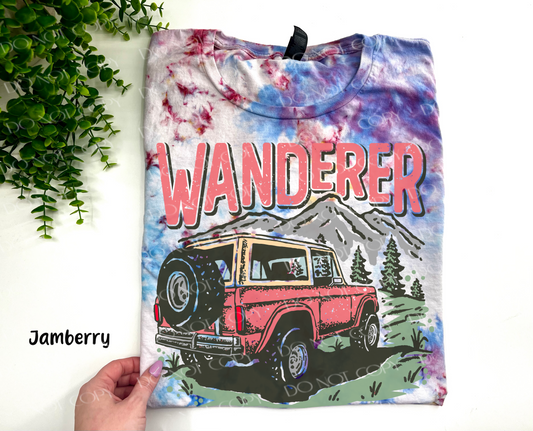 Wanderer Jeep - Jamberry Ice Dyed Tshirt - YOUTH & ADULTc