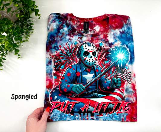 Put A Little Sparkle In It - Spangled Ice Dyed Tshirt - YOUTH & ADULT