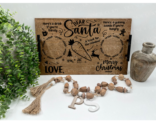 Dear Santa - Wood Tray