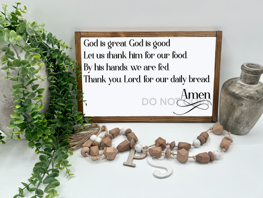 GOD IS GREAT  - White/Thick/E. Amer. - Wood Sign