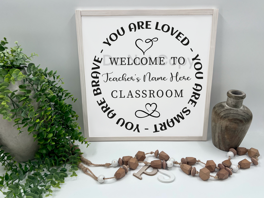 You Are Loved - White/Thick/Natural - Wood Sign