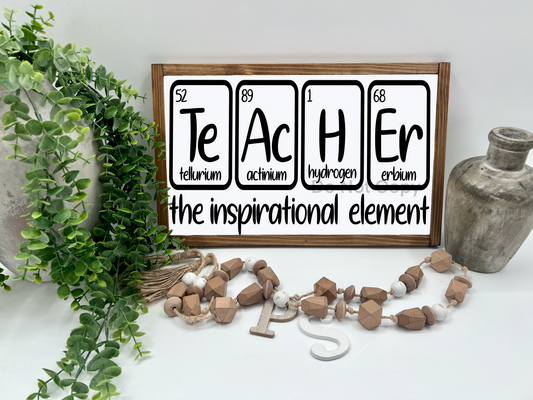 The Inspirational Element- White/Thick/E. Amer. - Wood Sign