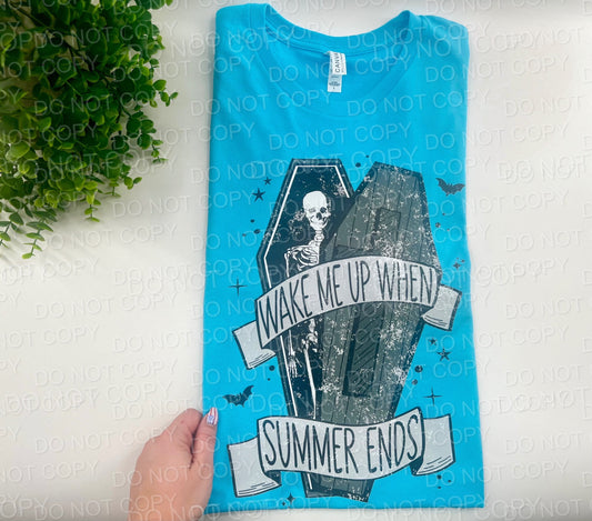 WAKE ME UP WHEN SUMMER ENDS | BELLA CANVAS AQUA