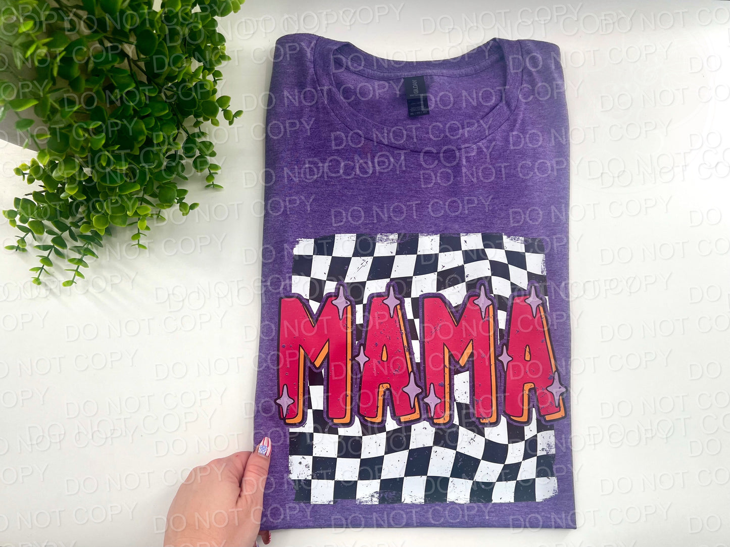 CHECKERED MAMA | HEATHER PURPLE