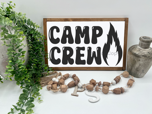 CAMP CREW - White/Thick/E. Amer. - Wood Sign