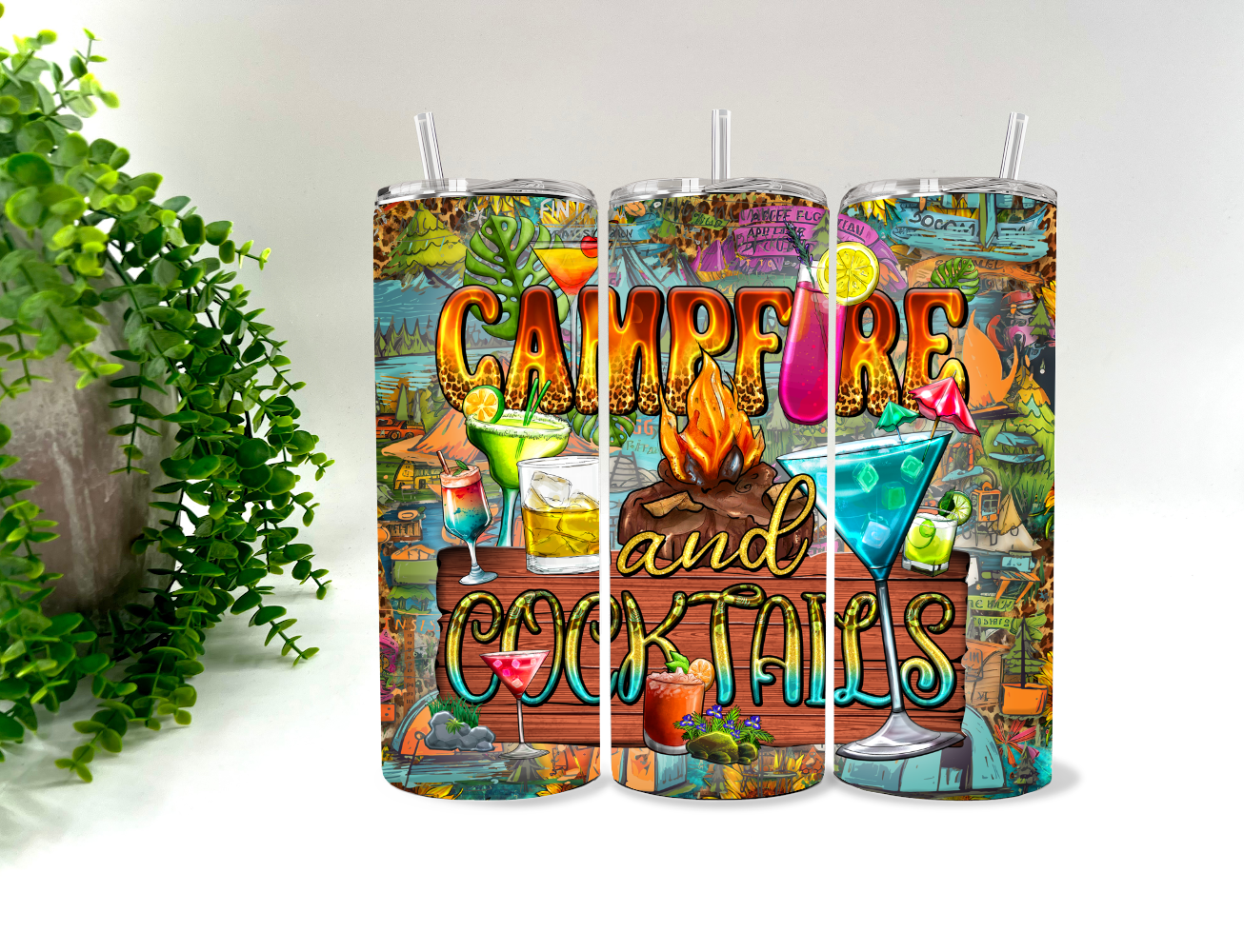 CAMPFIRE & COCKTAILS - 20 oz TUMBLER