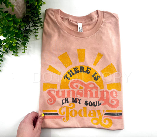 There is Sunshine In My Soul Today - Bella Canvas - Heather Peach