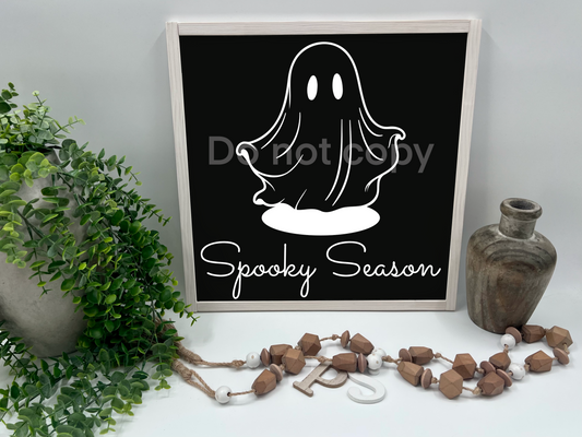 Spooky Season - Black/Thick/E. Amer. - Wood Sign