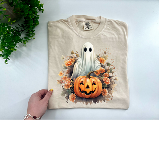 Ghost Pumpkin - Comfort Color - Ivory