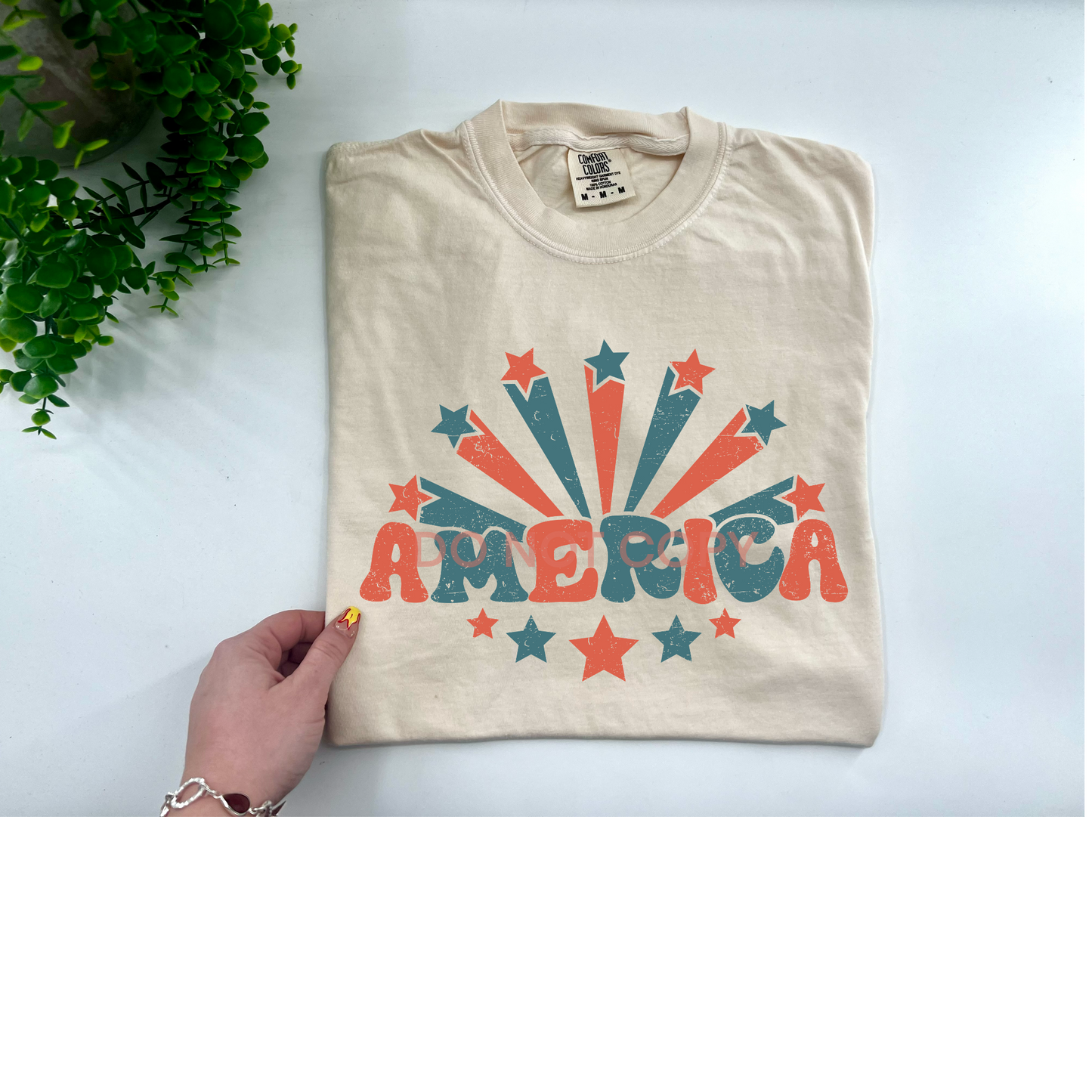 America Stars  - Comfort Color - Ivory
