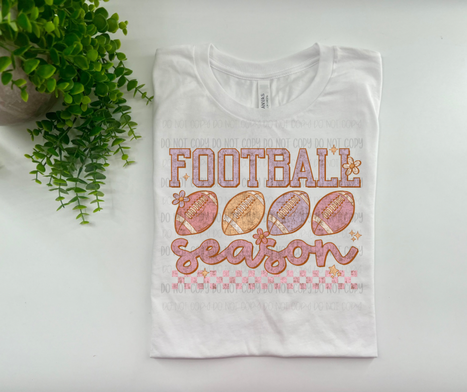 FOOTBALL SEASON     - BELLA CANVAS — WHITE