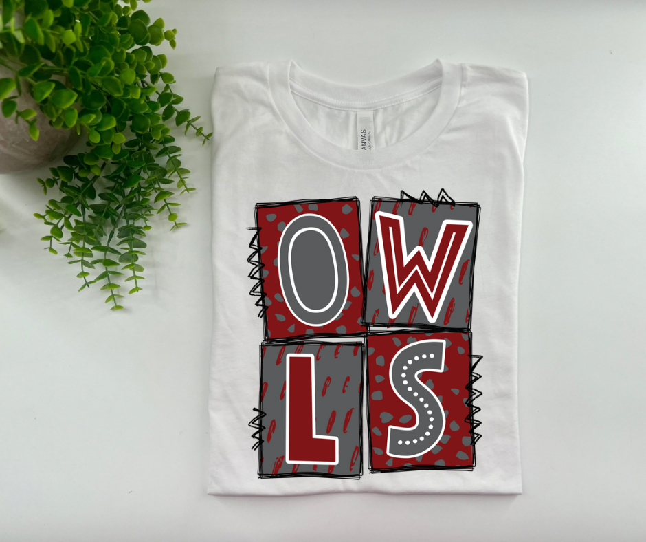 OWLS   - BELLA CANVAS — WHITE