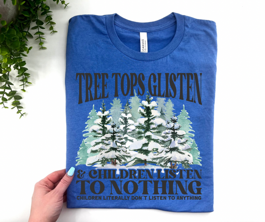 Tree Tops Glisten - Bella Canvas - Royal