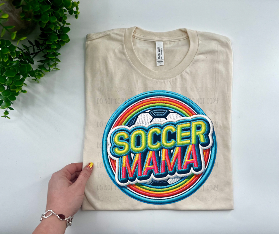 SOCCER MAMA - BELLA CANVAS — NATURAL