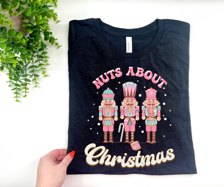 Nuts About Christmas - Bella Canvas - Black