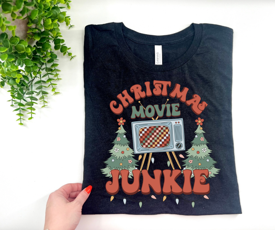 Christmas Movie Junkie  - Bella Canvas - Black