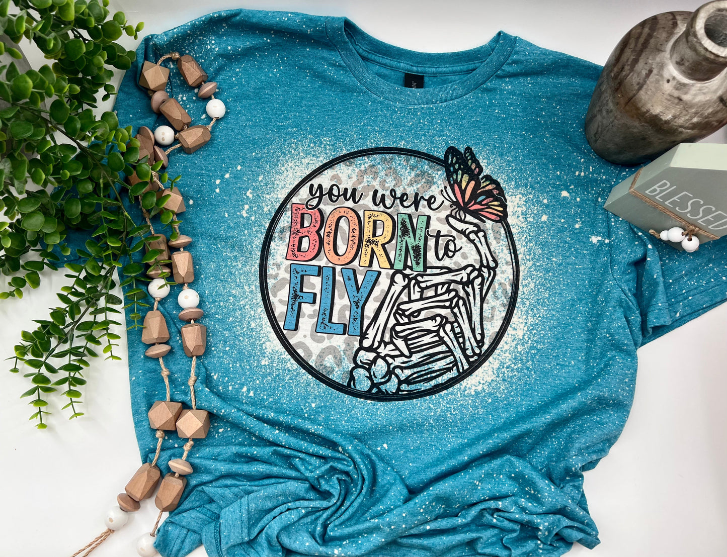 You Were Born To Fly - H. Galapagos Blue Tee