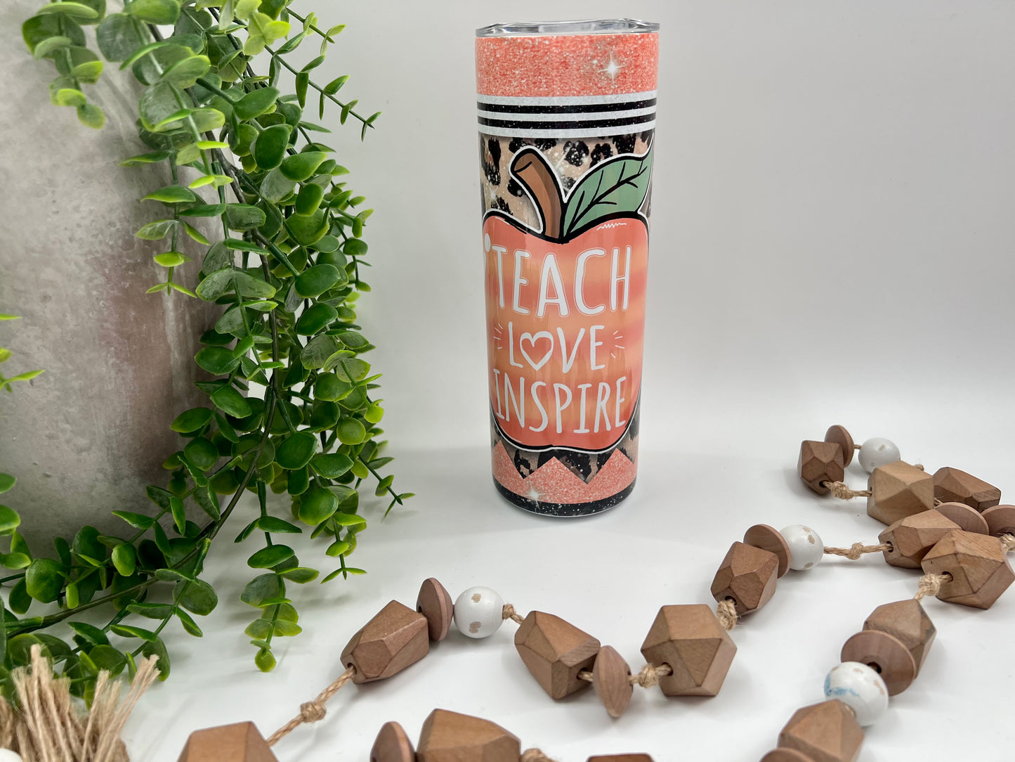 Teach Love Inspire Peach Apple - 20 oz Tumbler