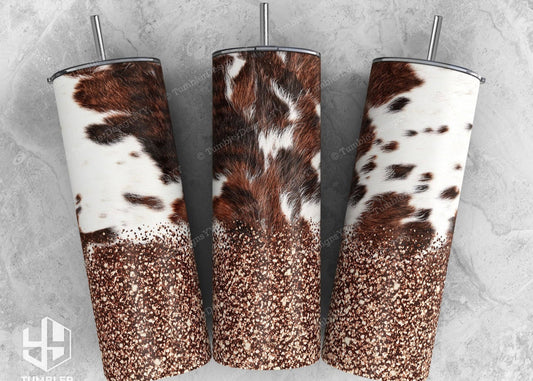 Glitter Cowhide - 20 oz Tumbler