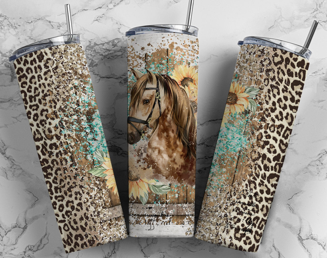 Horse Cheetah Print - 20 oz Tumbler