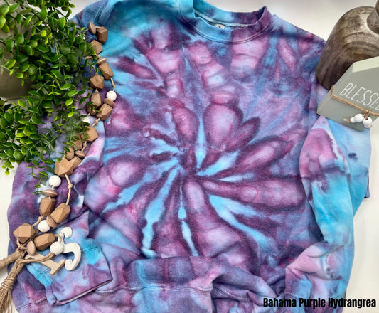Bahama Purple Hydrangea Swirl - Ice Dyed