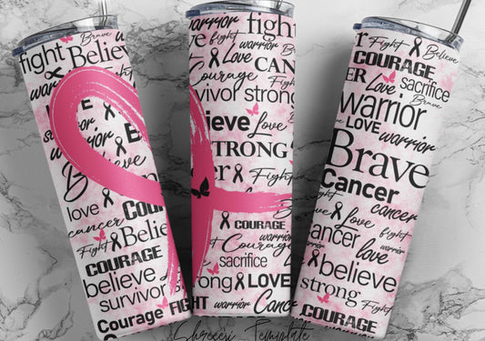 Breast Cancer Collage - 20 oz Tumbler