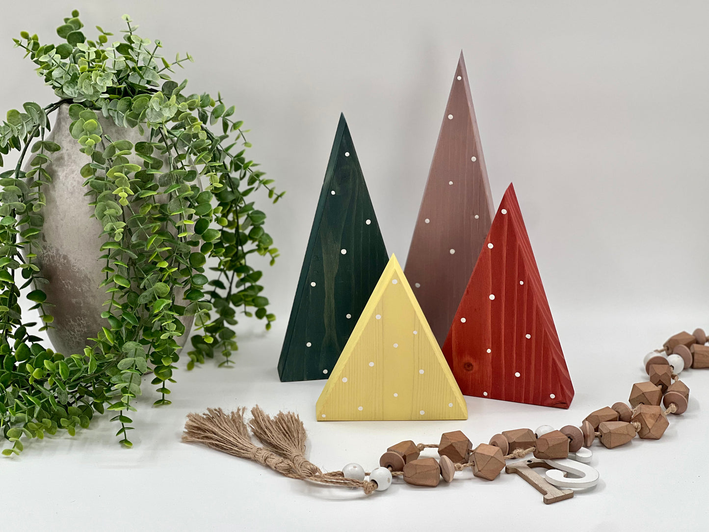 Triangle Tree Set - Option 1 - Painted