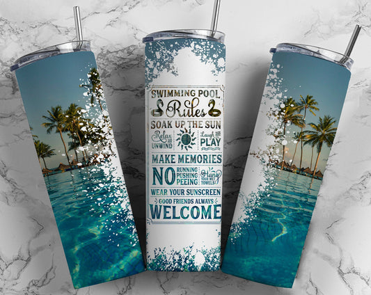 Pool Rules - 20 oz Tumbler