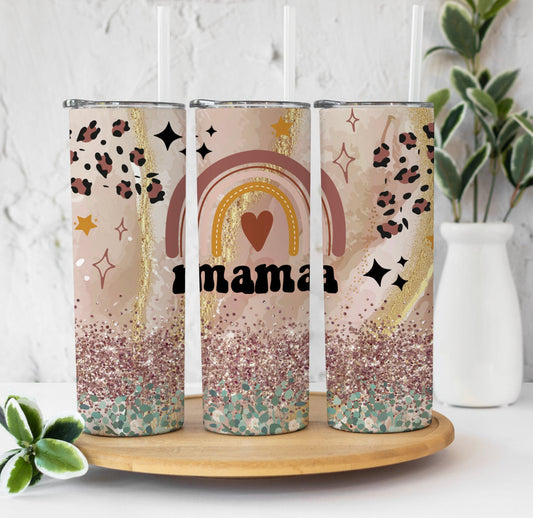 Mama Glitter Rainbow - 20 oz Tumbler