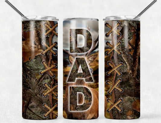 Camo DAD Hunting - 20 oz Tumbler